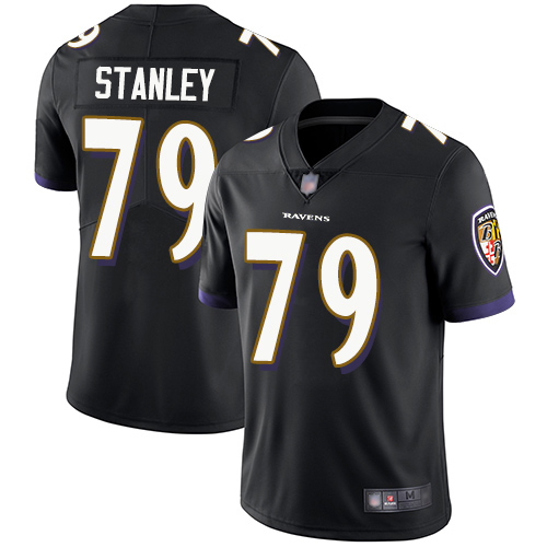 Baltimore Ravens Limited Black Men Ronnie Stanley Alternate Jersey NFL Football #79 Vapor Untouchable->women nfl jersey->Women Jersey